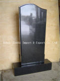 Russian Style Polished Shanxi Black Granite Monument Tombstone