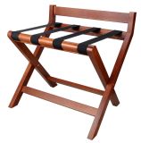 Hotel Solid Wood Luggage Rack with Back Bar