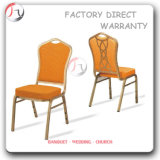Decorative Metallic Back Orange Fabric Textile Chairs (BC-89)
