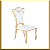 Hot Banquet Wedding Rose Goldend Stainless Steel Dining Chairs with Pattern Carved Back