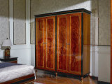 0068 Dark Color Design European Classical Royal  Style 4 Door Wardrobe