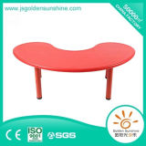 High Quality Children's Furniture Moon Shape Plastic Table Preschool Equipment
