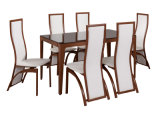 Luxurious White Glass Dining Set Dining Room Furniture