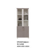Wooden Office Furniture Filing Cabinet with Glass Doors (H70-0672)