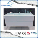 Wall-Mounted White Vanity with Glass Basin (ACF8884)