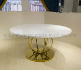 Stainless Steel Round Dining Table with MDF Top