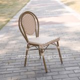Armless Aluminum French Bistro Rattan Cafe Chair (SP-OC519)