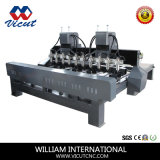 Large CNC Wood Cutting Machine with Rotary Cutting Head Vct-2512r-8h