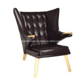 MID-Century Modern Reproduction Genuine/PU Leather Bear Wingback Chair