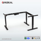Orizeal L Shape Sit Stand Workstation, Adjustable Stand up Desk, Affordable Rising Desk (OZ-ODKS003)