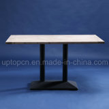 Rectangle Restaurant Furniture Table with Wooden Table Top and Cast Iron Leg (SP-RT561)
