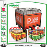 Heavy Duty Steel Supermarket Promotion Table with Advertising
