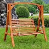 Garden Patio Leisure Hanging Rocking Swing Chair with Wood Fabric