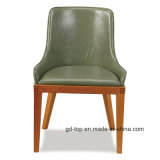 Hotel Wooden Leisure Leather Dining Chairs