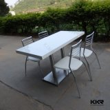 Kingkonree White Modern Solid Surface Stone Restaurant Dining Table (180226)