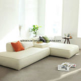 Folded Cloth Art Sofa Nordic Combined Leather Sofa Leisure Solid Wood Lazy Sitting Room (M-X3203)