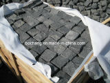 Black Granite Cobbles Black Basalt Cube Stone