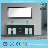 Luxury Black Tempered Glass Bathroom Cabinet (BLS-NA054)
