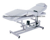 White Leather Electric Massage Bed Two Motor for Selling