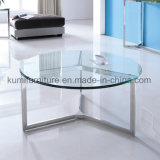 New Simple Design Stainless Steel Round Tea Table