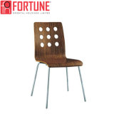 China Manufacturer Supply The Wooden Chair with 9 Holes in Brown with 4 Legs (FOH-XM42-150)