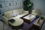 Stream Design Middle Size Chaise Leather Sofa