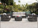 4 Piecess Patio Sofa Set with Cushion PE Rattan Furniture