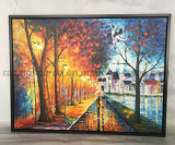 Scenery Knife Oil Painting Landscape Framed Art Canvas Painting for Home Decor