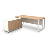 Melamine Executive Office Desk with Side Cabinet