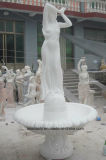 White Marble Figure Sculpture for Garden Fountain