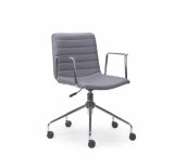 Low Back Metal Armrest Portable Computer Chair with Rollers