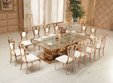 Luxury Rose Golden Crystcal Wedding Table with Heart Shape Base