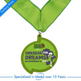 Custom Marathon Running PVC Medal with Lanyard Decoration Enamel Epoxy