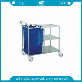 AG-Ss010A Stainless Steel Frame Movable Hospital Linen Laundry Trolley