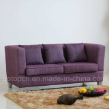 Simple Design Fabric Sofa with Purple Stripe Line for Hotel (SP-KS348)