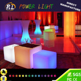PE Material Rechargeable Colorful LED Cube Light for Outdor