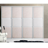 White PVC Sliding Door Wardrobe (Zh054)