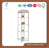 Glass and Metal Tower Display Shelf