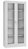 1850mm Height Grey Color Glass Swing Door Metal Storage Filing Cabinet