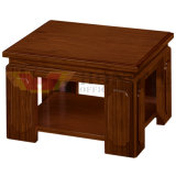 Dark Brown Walnut Veneer Office Square Coffee Table (HY-913-2)