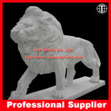 Lion Marble Sculptures Stone Carving Animal Marble Statue for Garden Home Hotel