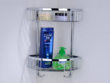 Wall Mounted Double Layer Bathroom Corner Basket Bathroom Shelf