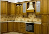 Kitchen Furniture Solid Wood Olive Color Kitchen Cabinet (O4)