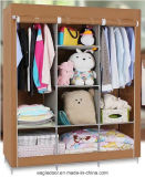Single Fabric Canvas Clothes Storage Organiser Home Wardrobe Cupboard Shelves (FW-04)