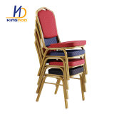 Modern Red Stackable Metal Banquet Chair