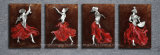 Dancing Lady 3D Aluminum Relievo Wall Craft for Home Deco