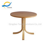 Natural Wood Round Dining Table with Chairs