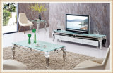 Modern Glass Tea Table / Coffee Table / Stainless Steel Table