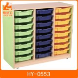 24 Color Plastic Drawers Wooden Office Storage Cabinets