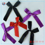 Wholesale Custom Gold Edge Polyester Satin Ribbon Wedding Decoration Bow Ribbon